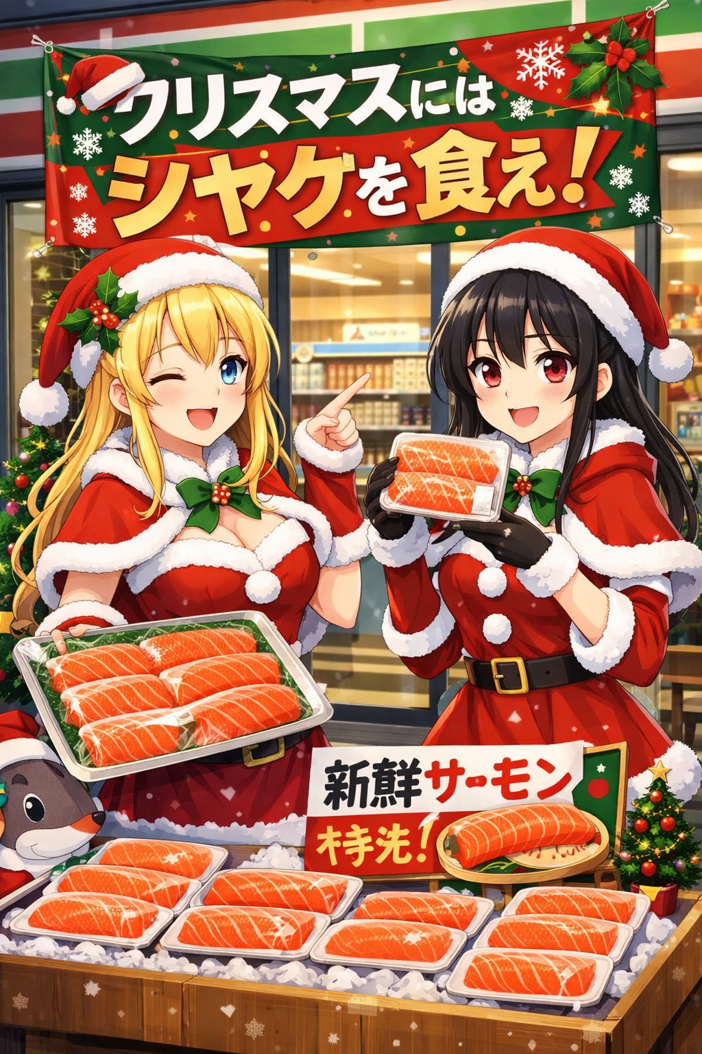クリスマスにはシャケを食え | の人気AIイラスト・グラビア