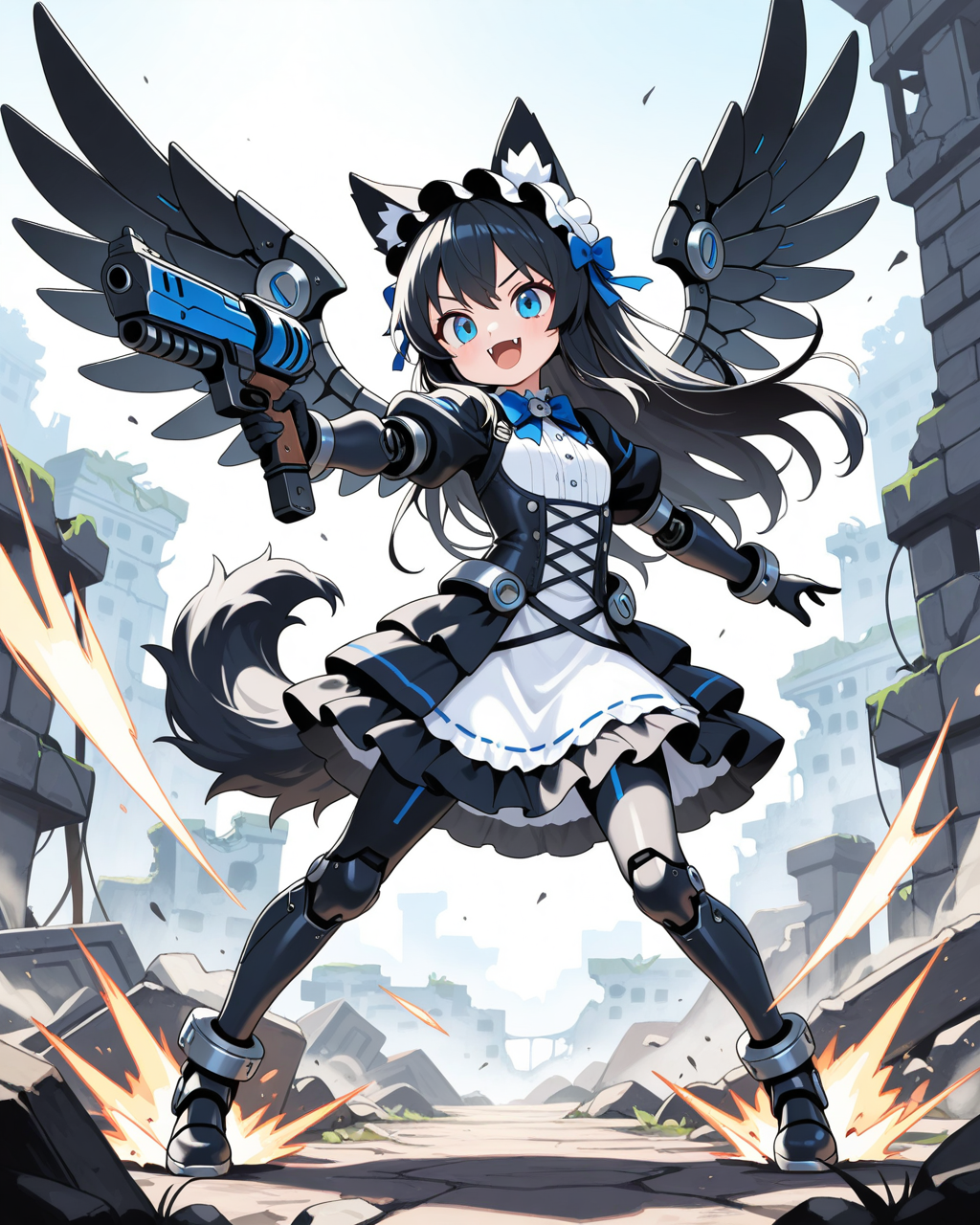 ナルヨちゃんの翼のゴスロリパワードスーツ