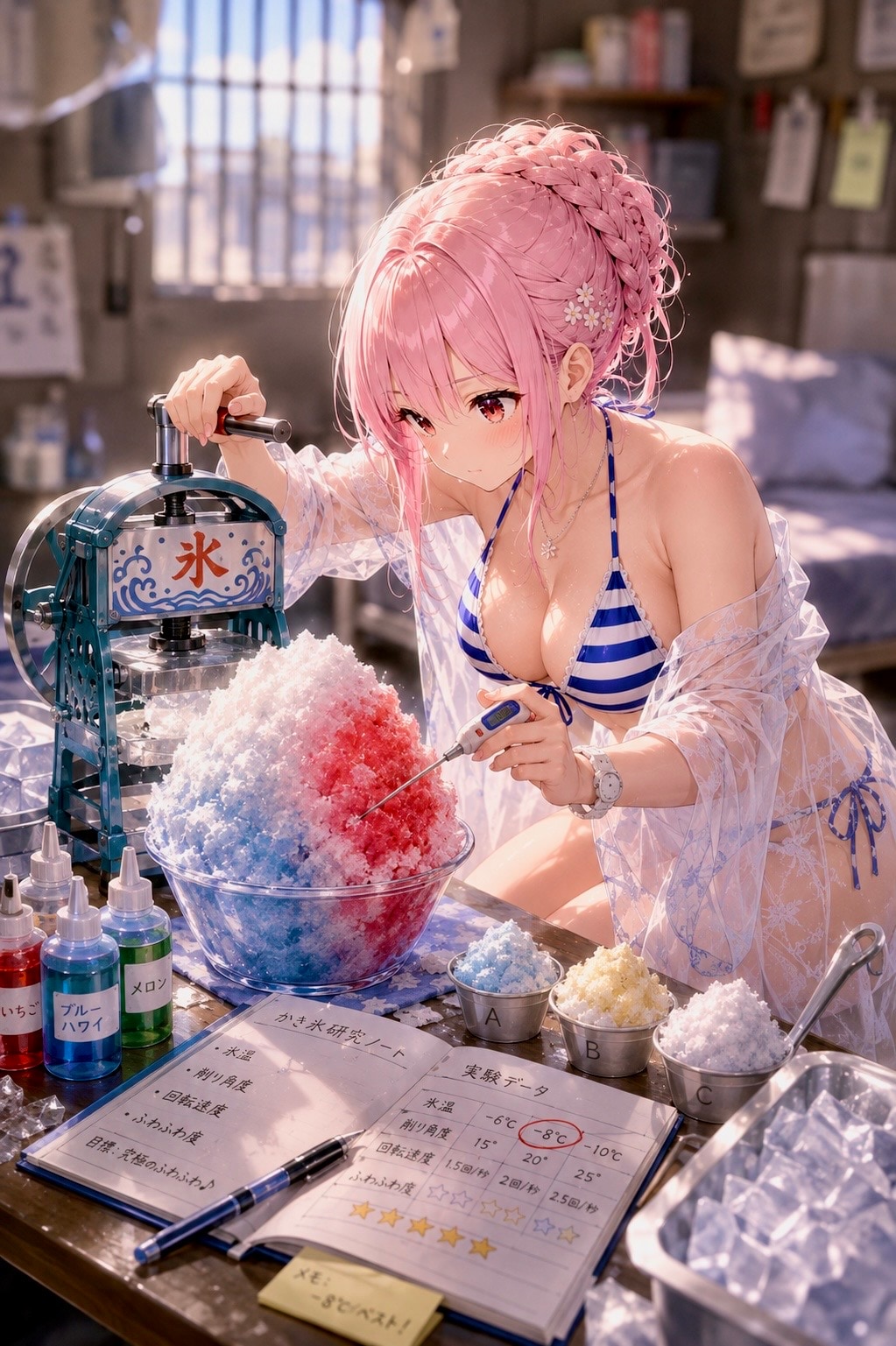 独房でかき氷研究