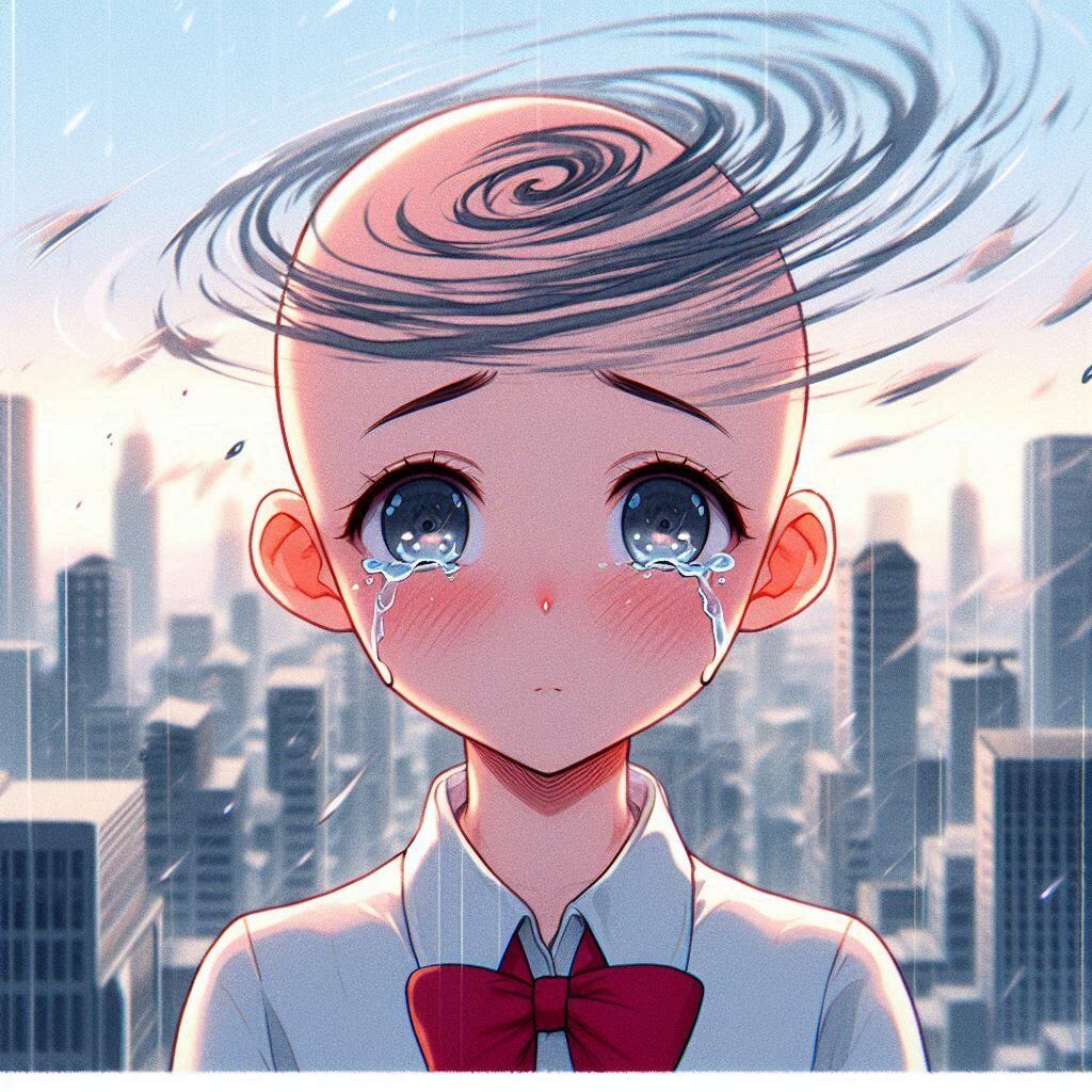 つむじ風につむじを奪われた