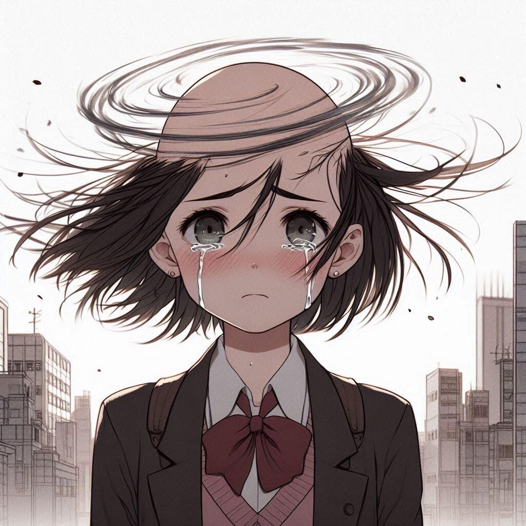 つむじ風につむじを奪われた