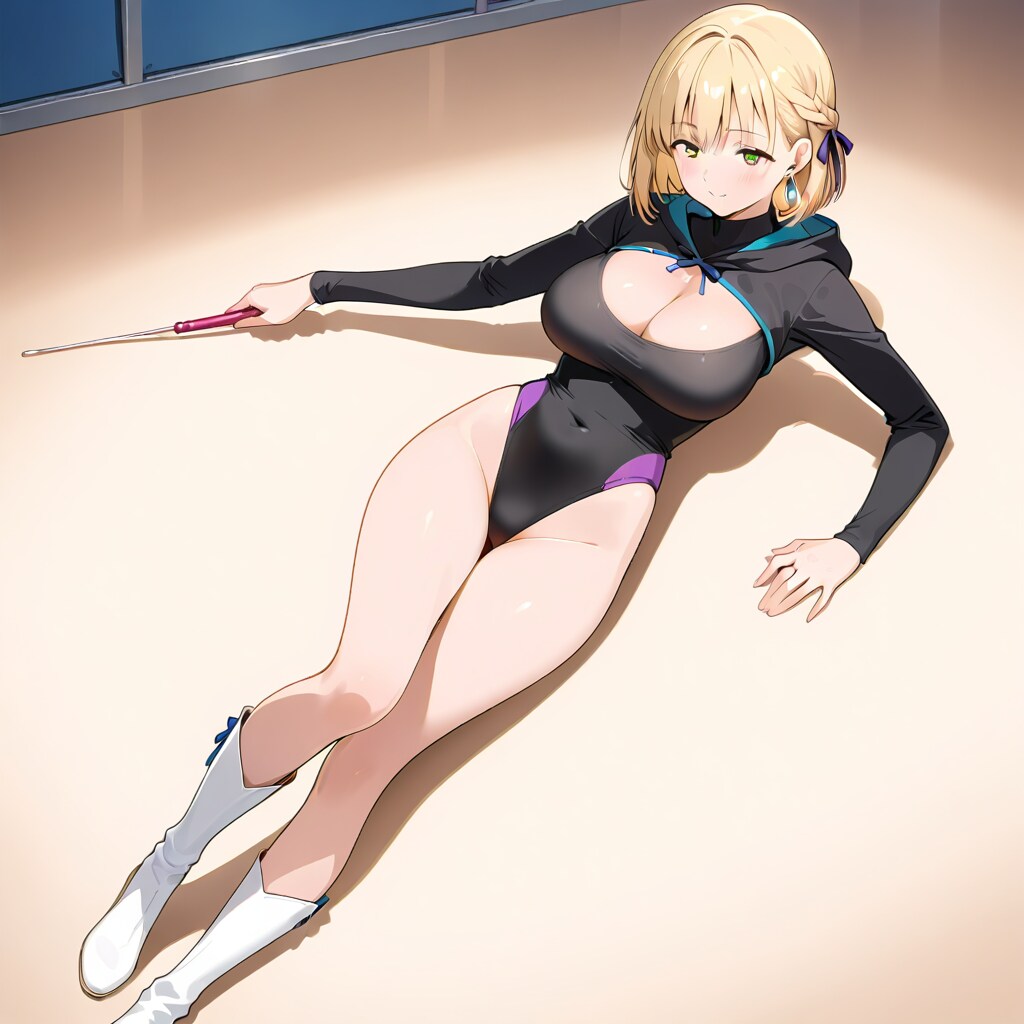 金髪ショート新体操美少女