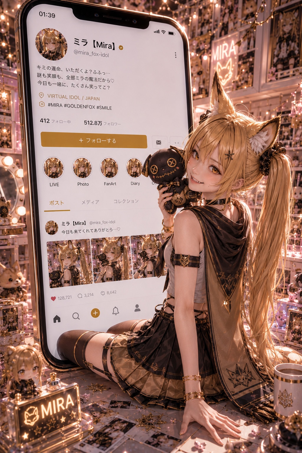 飛び出しミラさん。