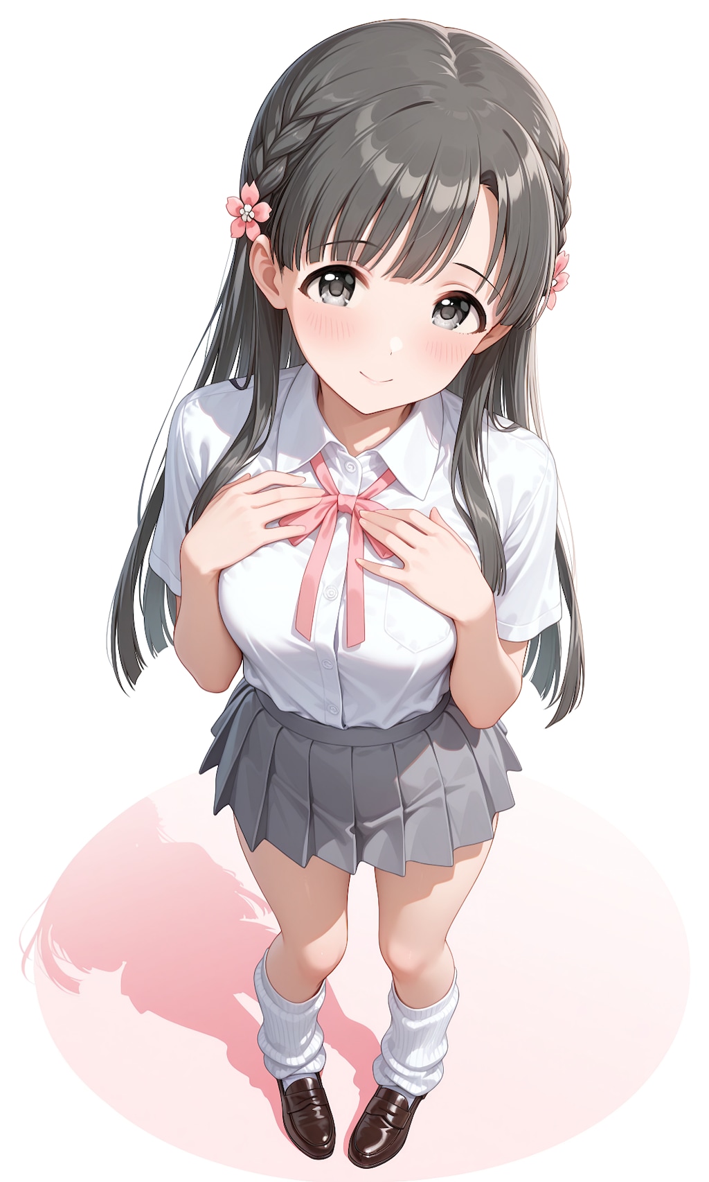 小早川紗枝のミニスカ制服＆ルーズソックス