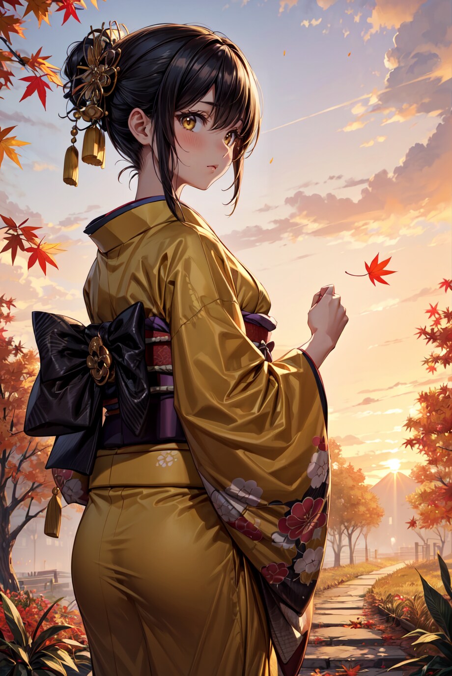 秋のシルエット