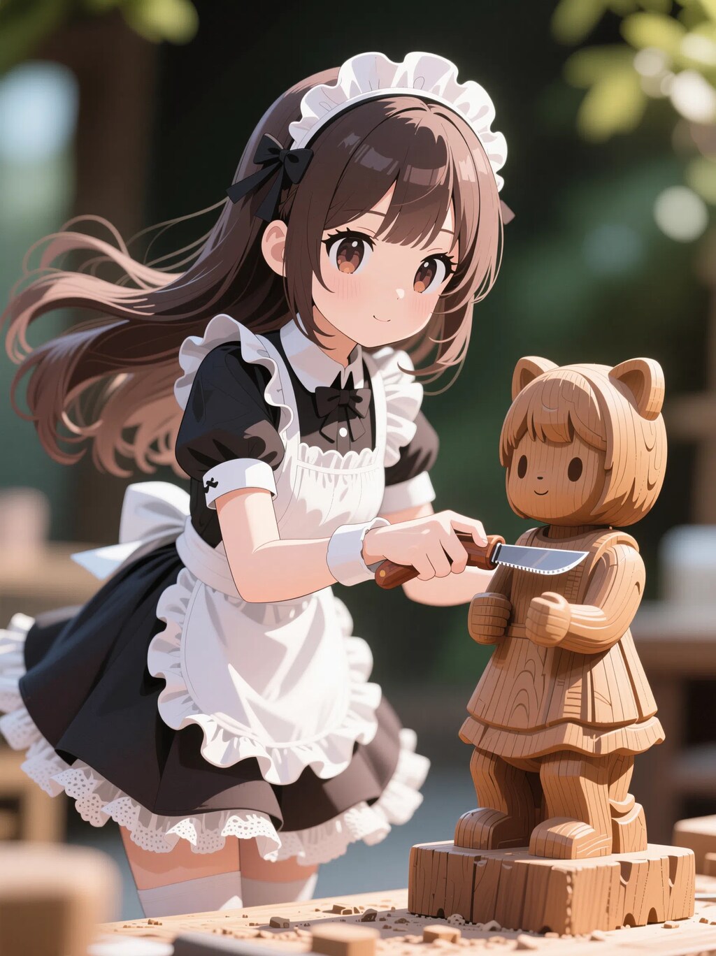 彫刻メイドさん