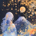 星降る夜と着物美人 3枚目