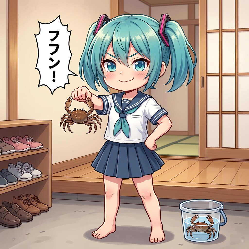 ミクちゃん挟まれるよ😅