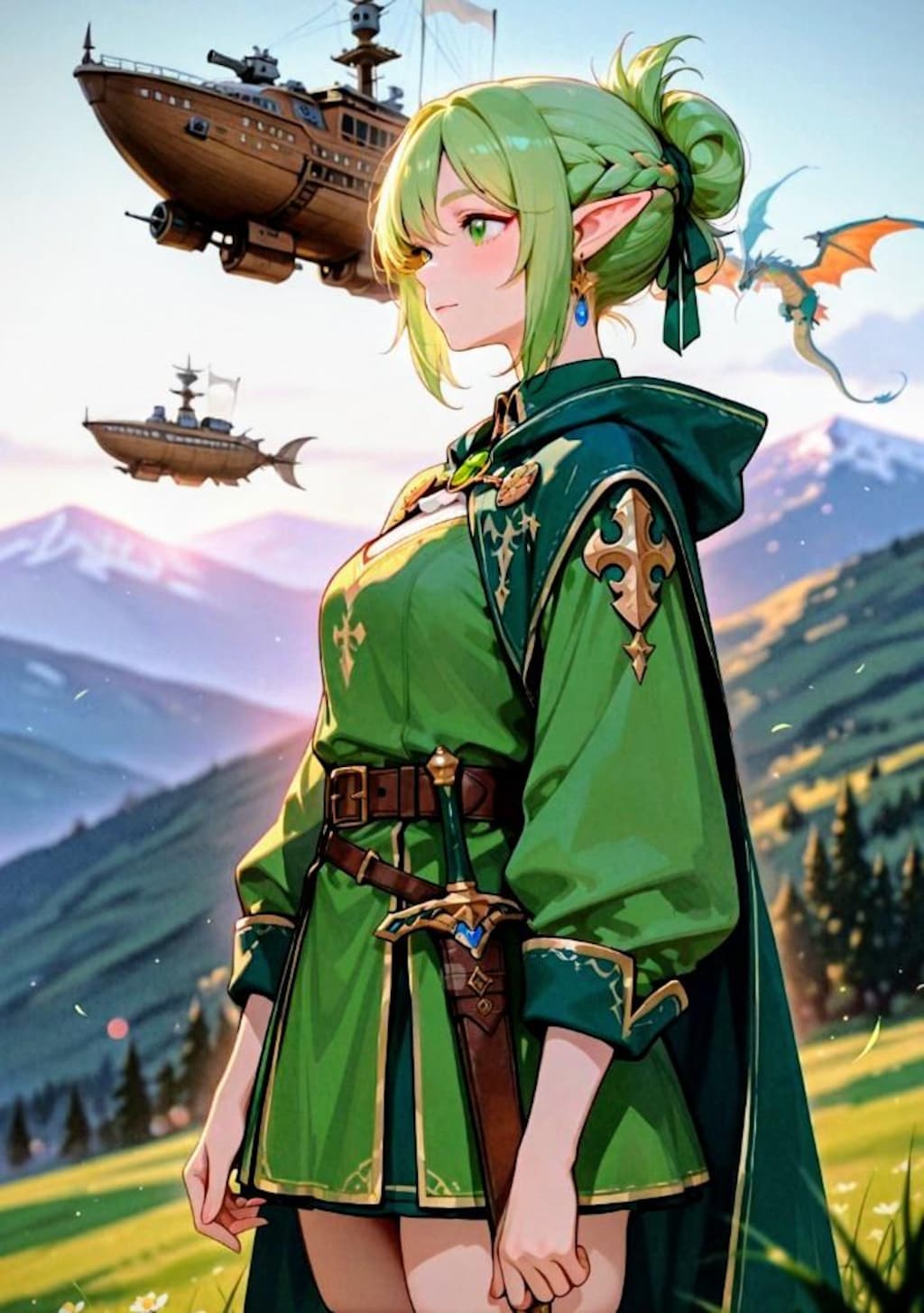 朝焼けの旅立ち　　　　　　　　　　　　　　　　from｢緑髪エルフの召喚師｣🔯