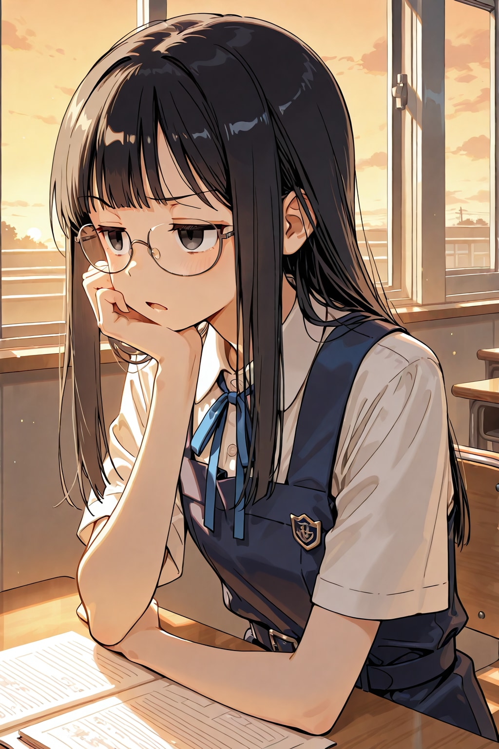 眼鏡×公立ダサ制服女子３４