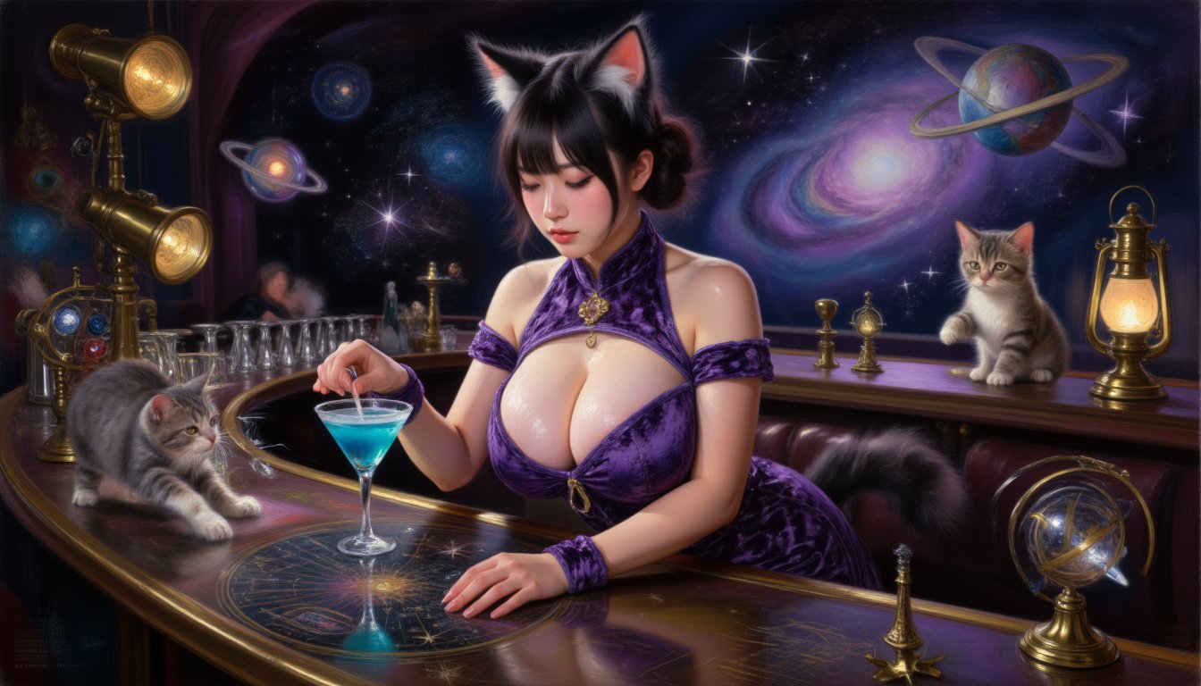 星空の猫バー