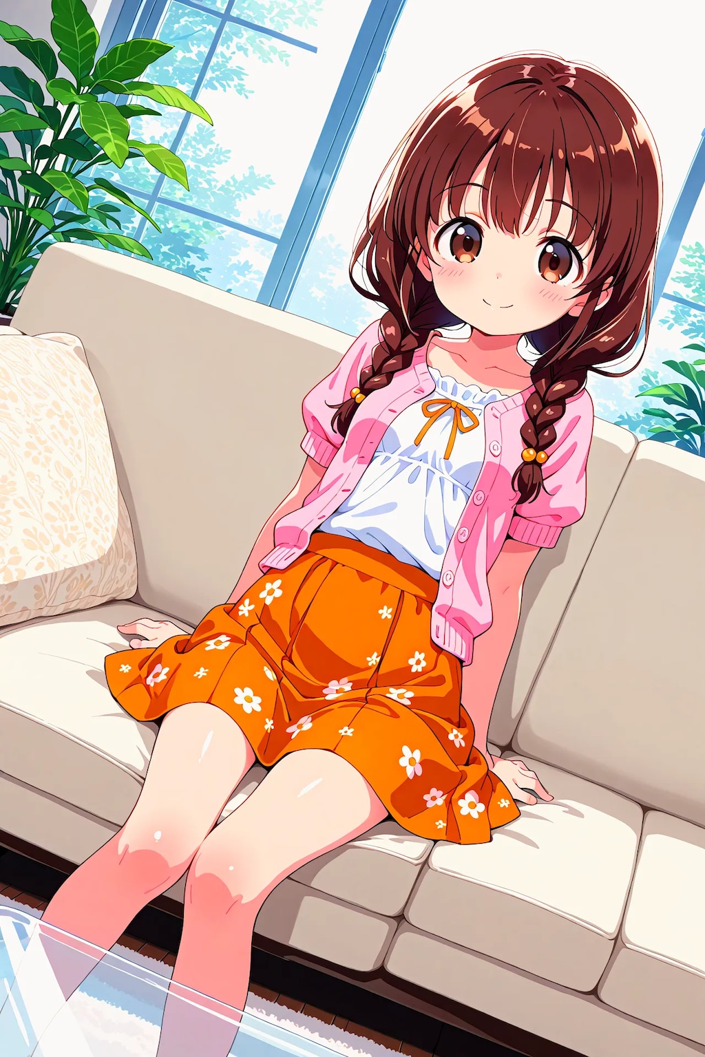 三つ編みツインテールなかえでちゃん