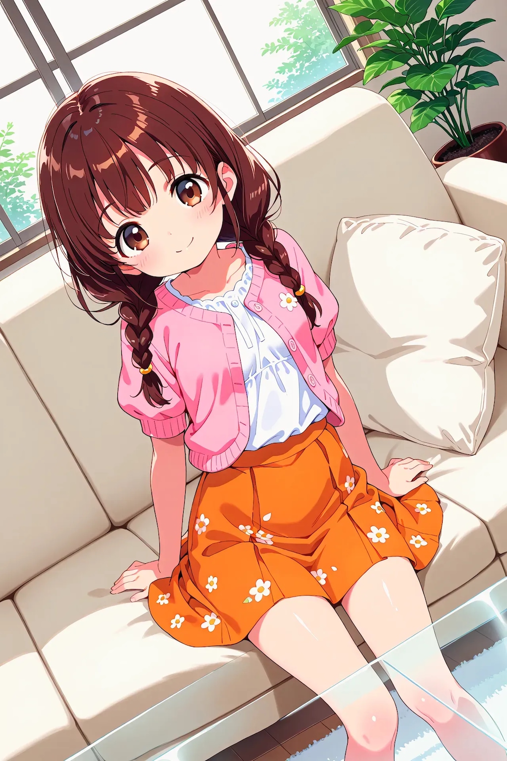 三つ編みツインテールなかえでちゃん