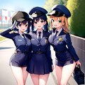 警備員のような衣服の三姉妹 9枚目