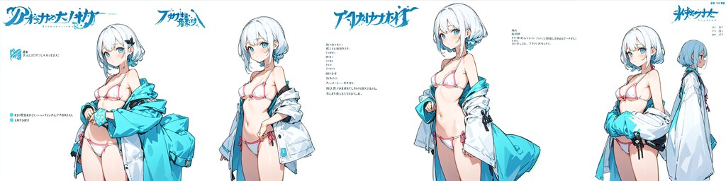 [tsu]4000x1000pxの超デカいキャラシート