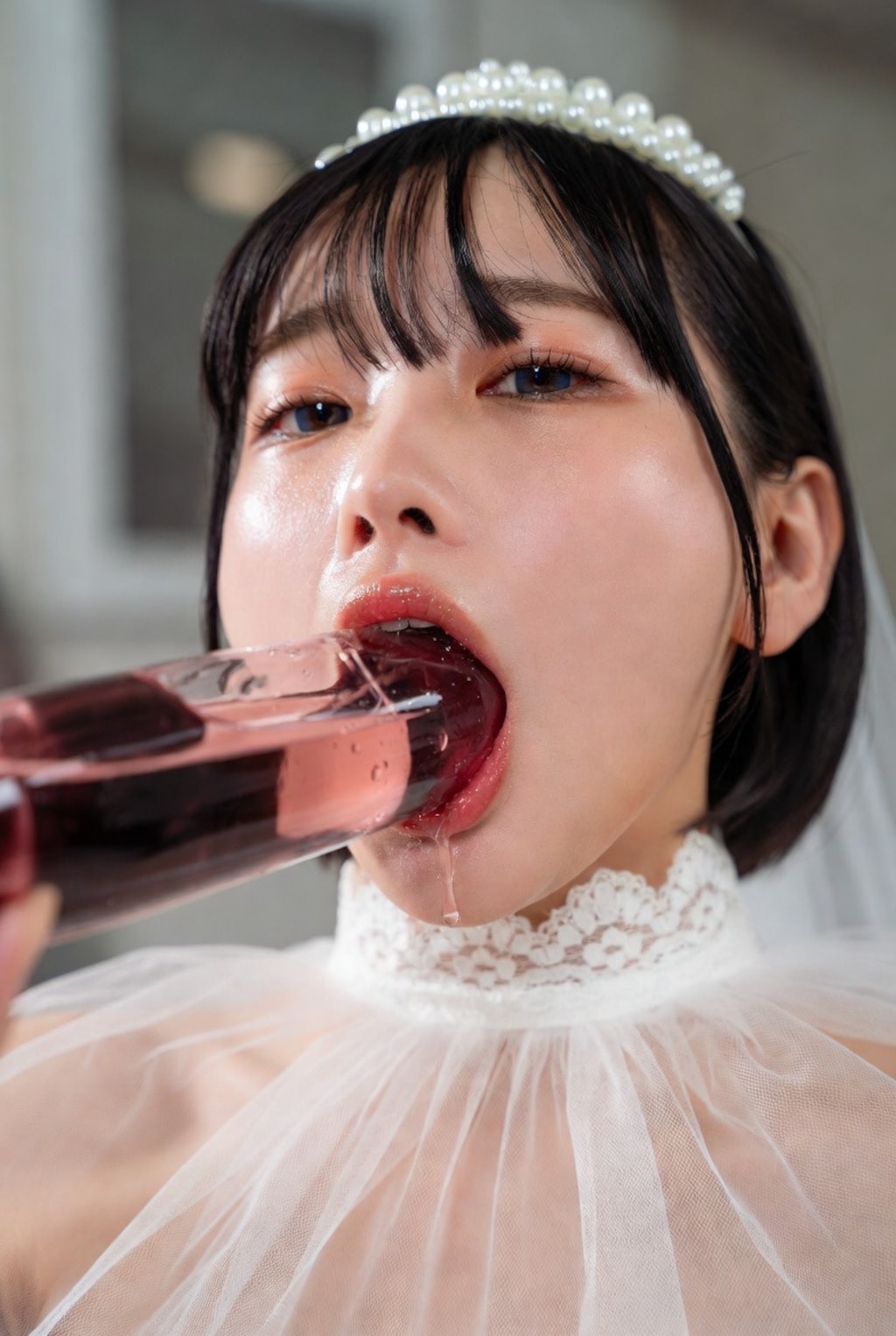 花嫁、奥まで咥えて