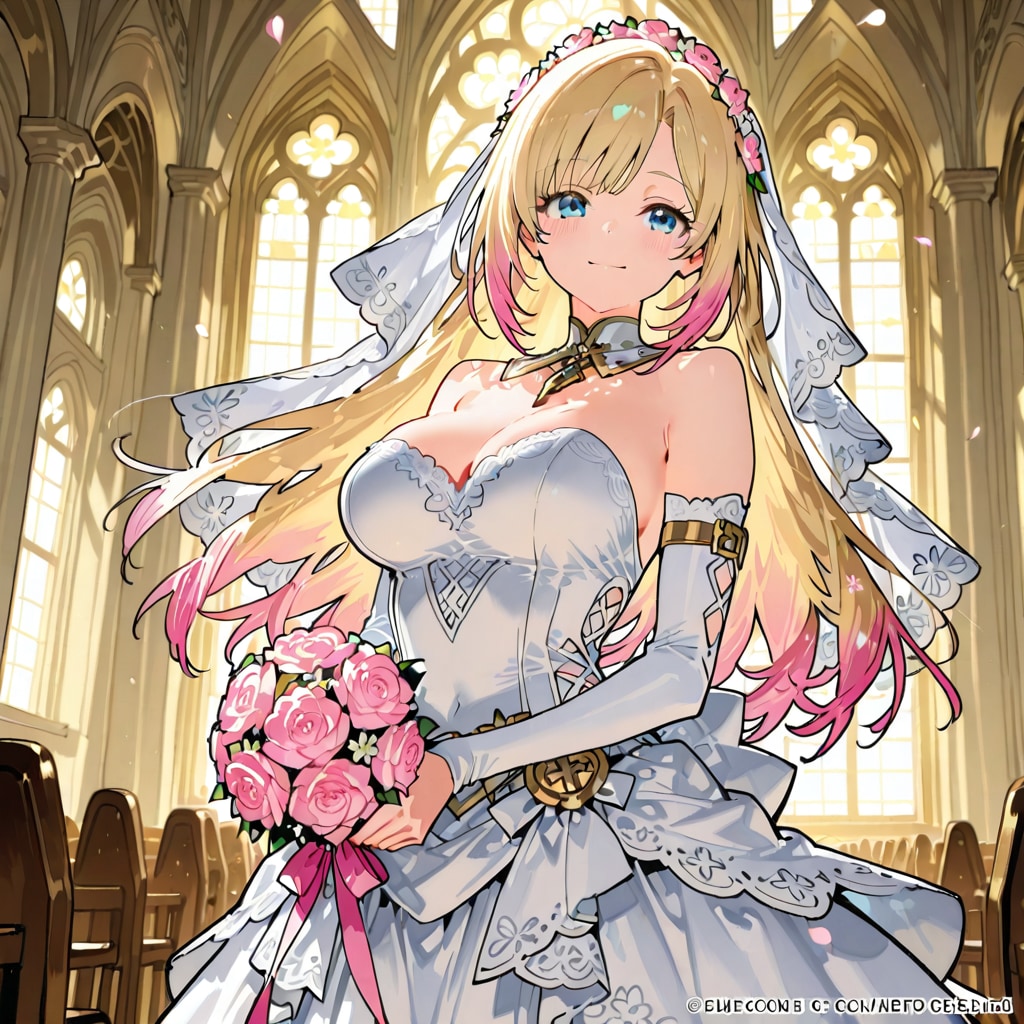 金髪花嫁さん