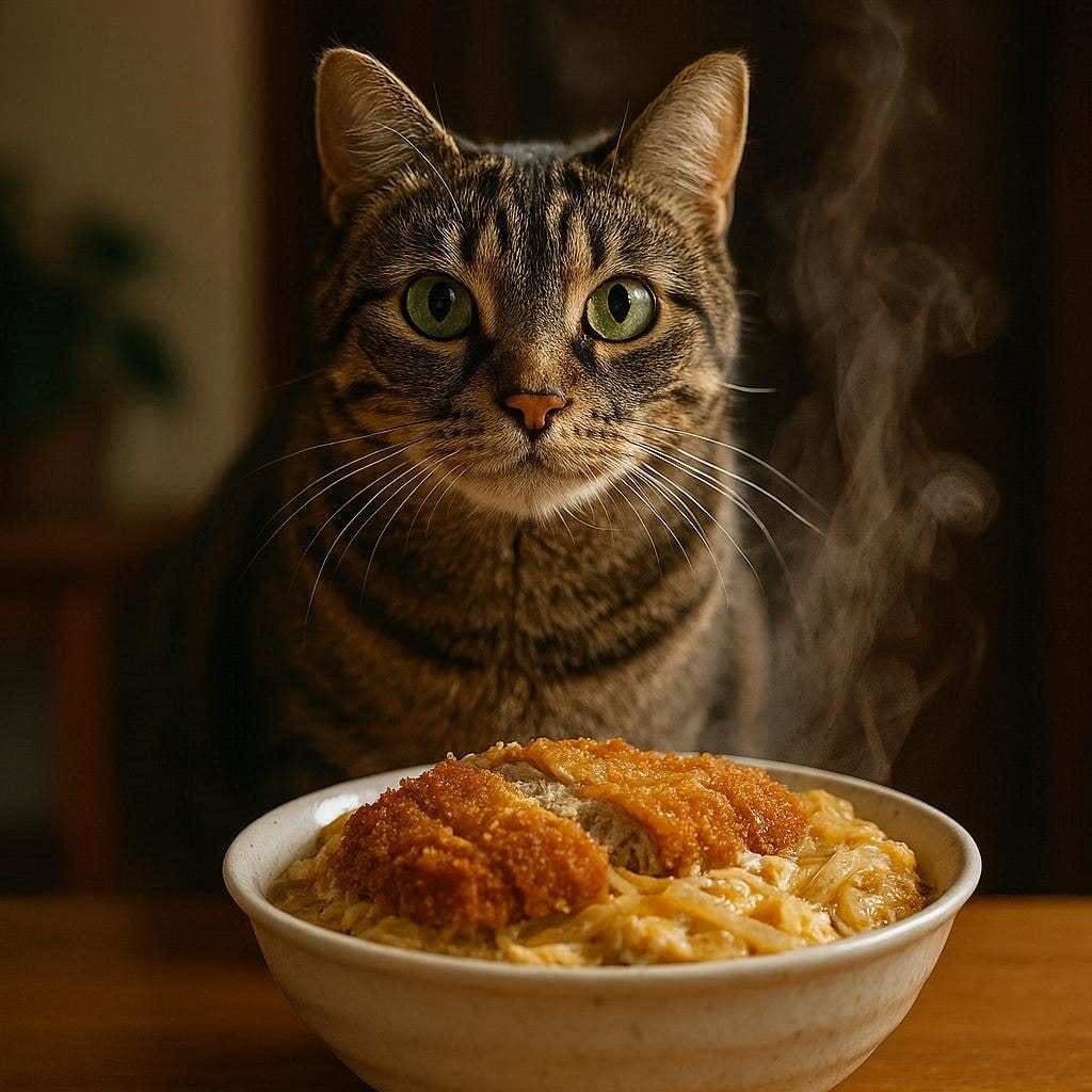 カツ丼と猫