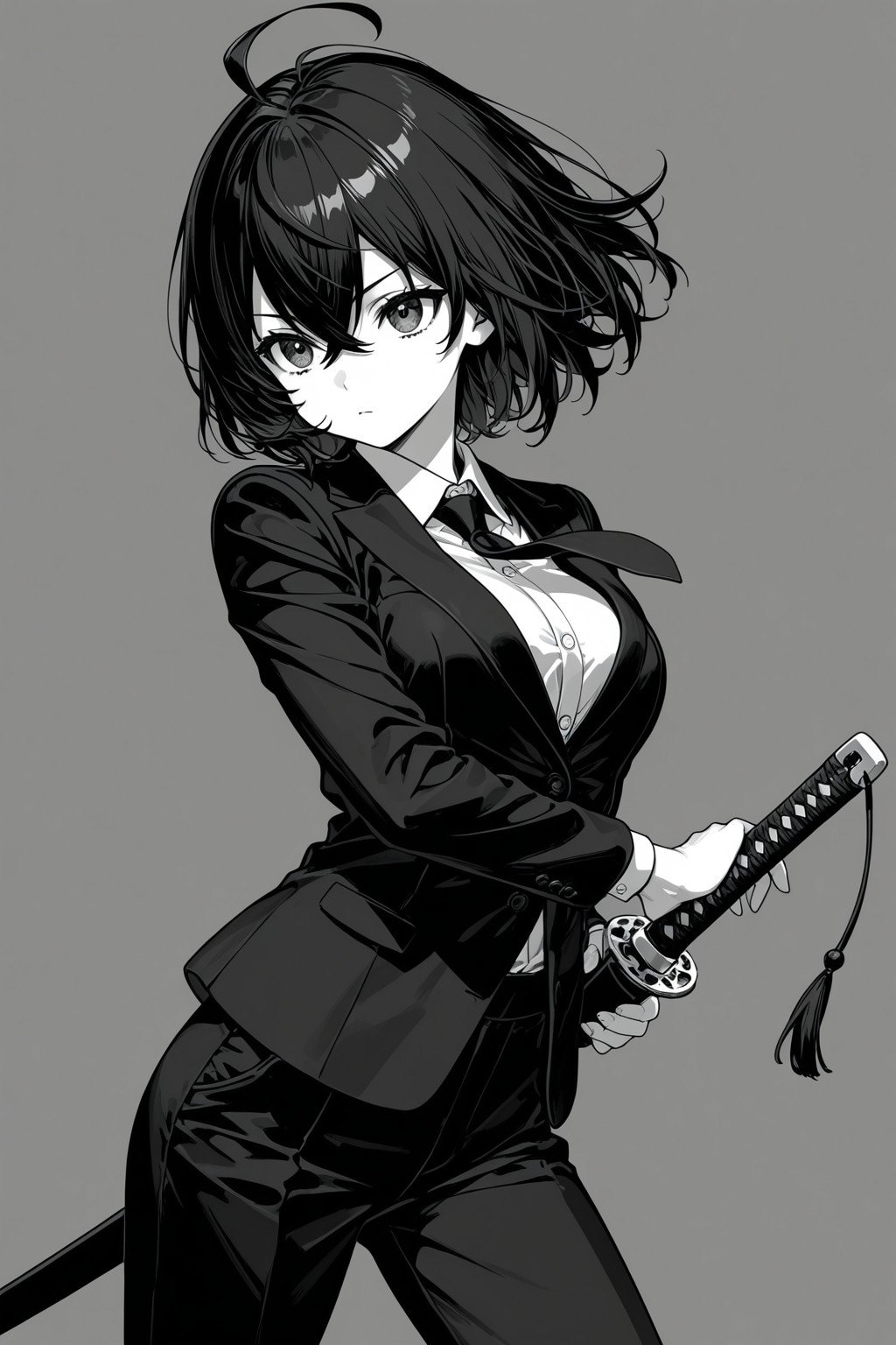 刀と黒服✨