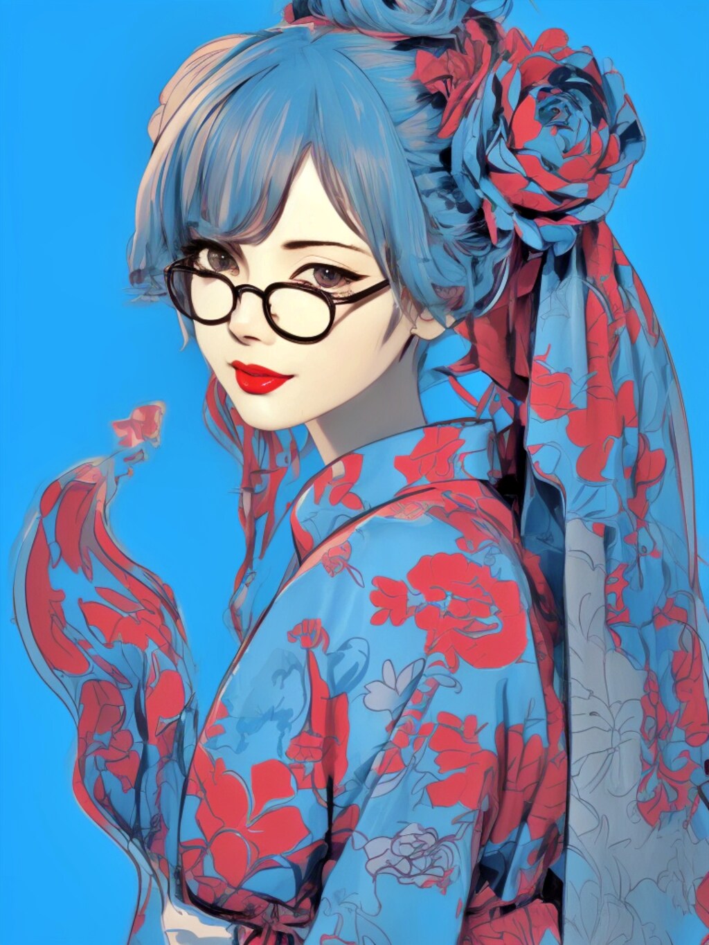 眼鏡女子