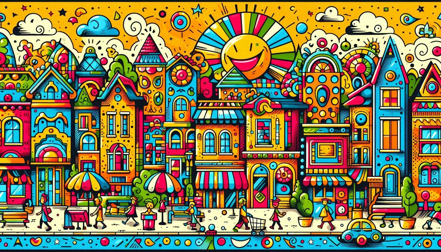 『pop-art, happy town』