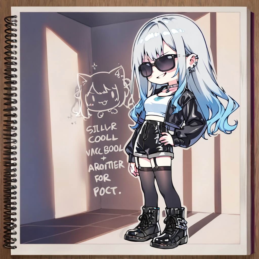 Ink‑Streaked Cool Girl