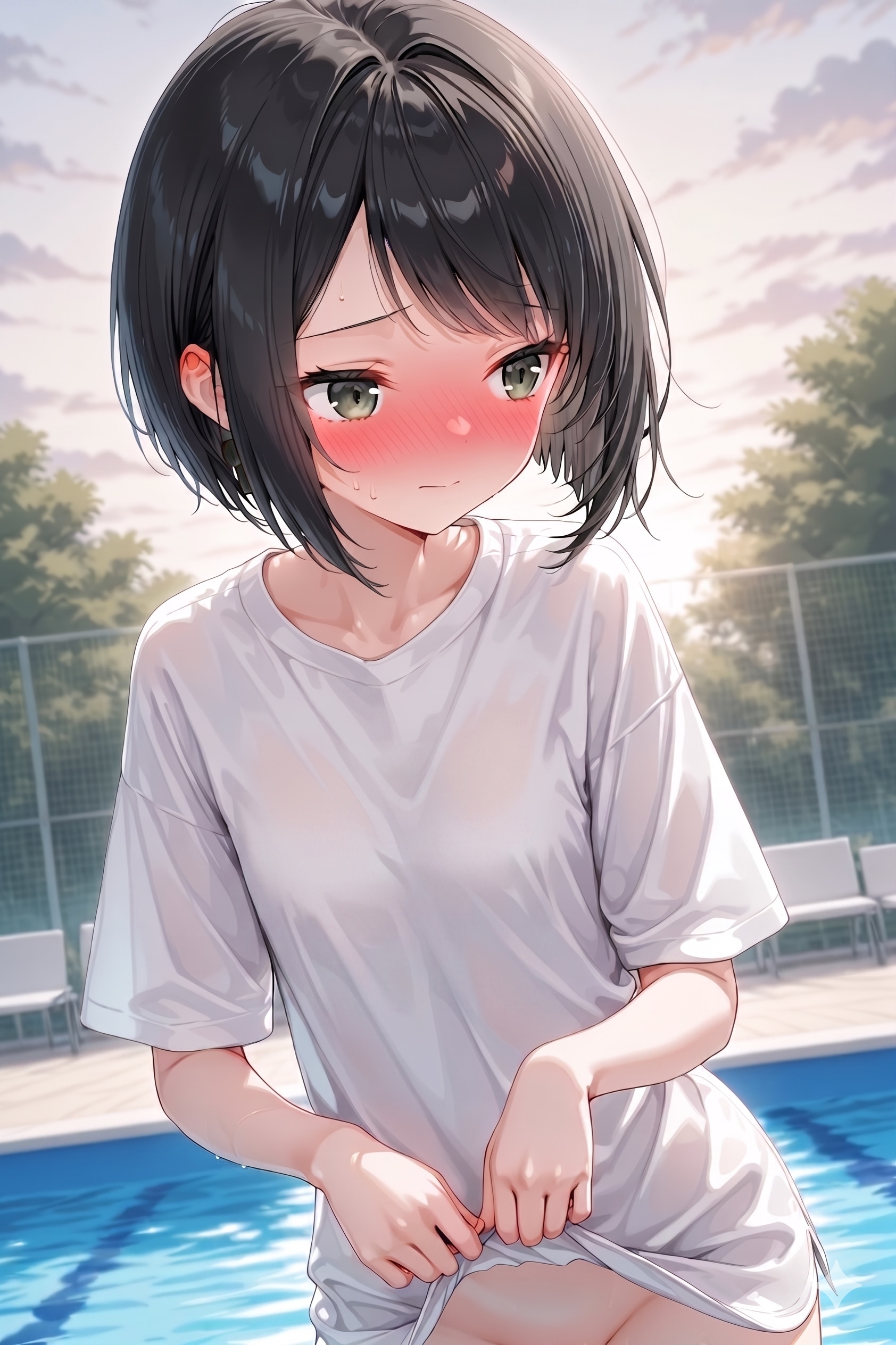 水着に着替えるりえちゃん(3)