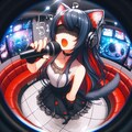 カラオケ(目隠し獣耳っ娘)Karaoke (blindfolded girl with beast ears) 4枚目