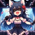 カラオケ(目隠し獣耳っ娘)Karaoke (blindfolded girl with beast ears) 2枚目