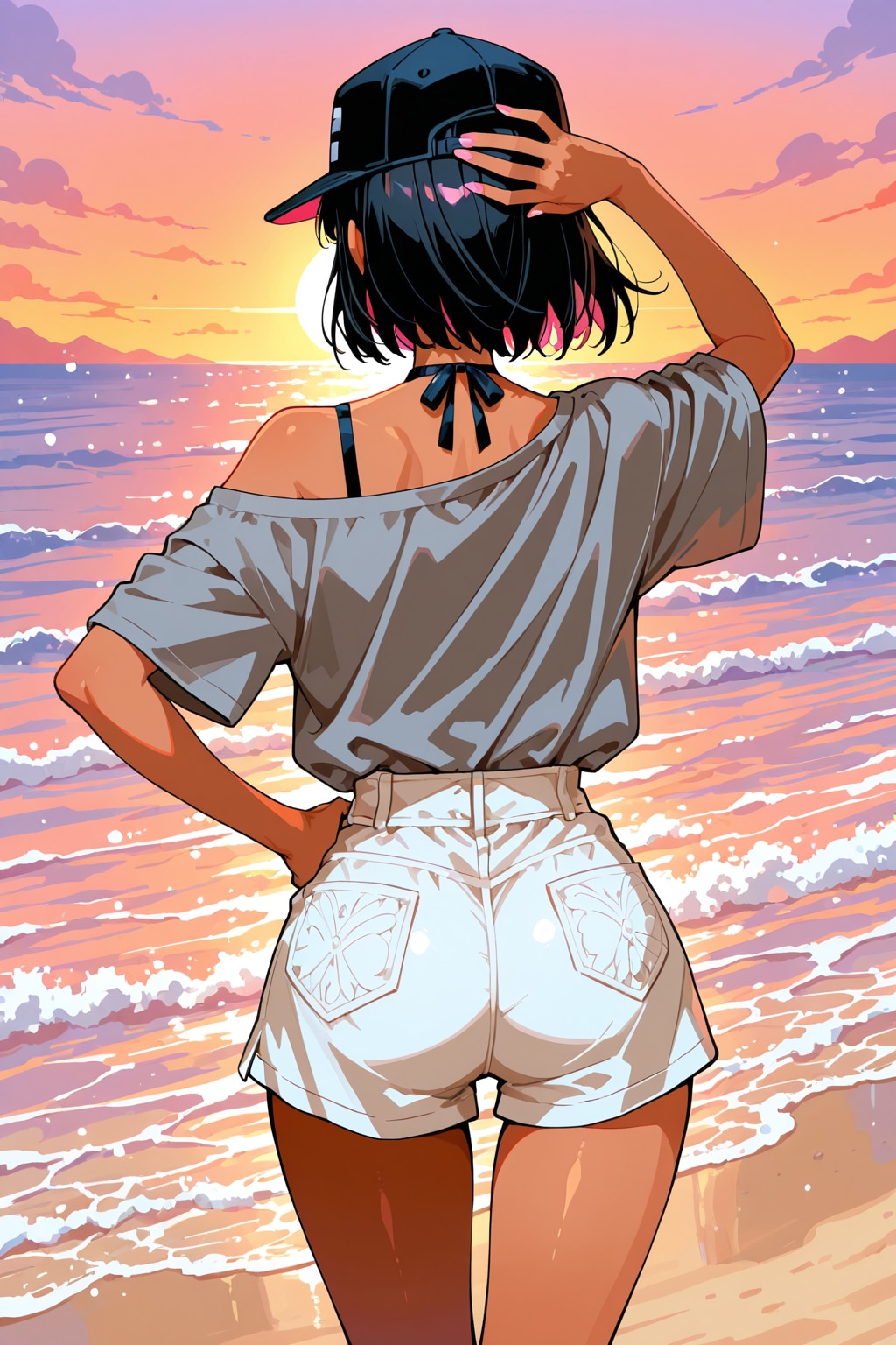 夕暮れのビーチ　その７ | の人気AIイラスト・グラビア