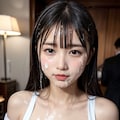 貧乳美少女のフェラ顔射 8枚目