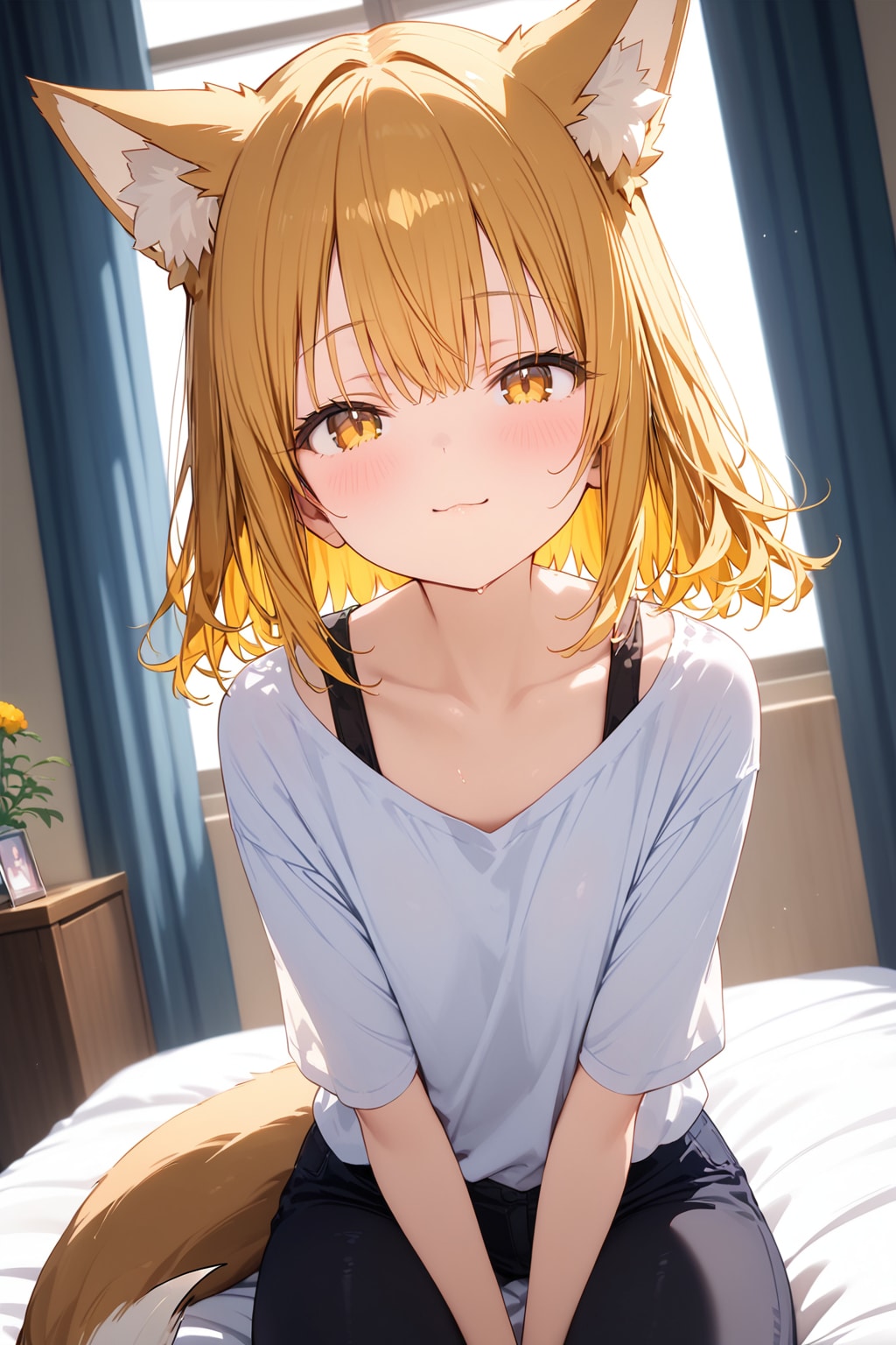 微笑むおキツネさま