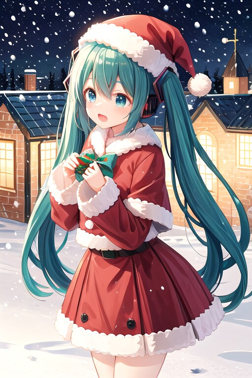 サンタクロースミクちゃん | の人気AIイラスト・グラビア