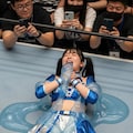 異種格闘プロレスでスライムに体内に侵入されるMIKURU 3枚目