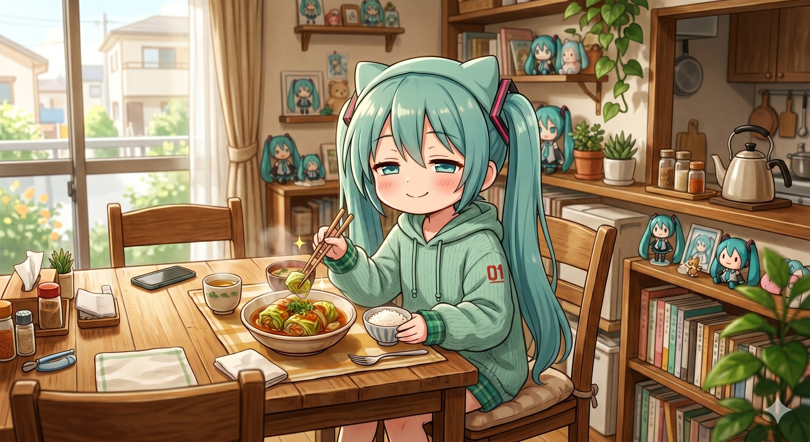 今日のお昼はロールキャベツです