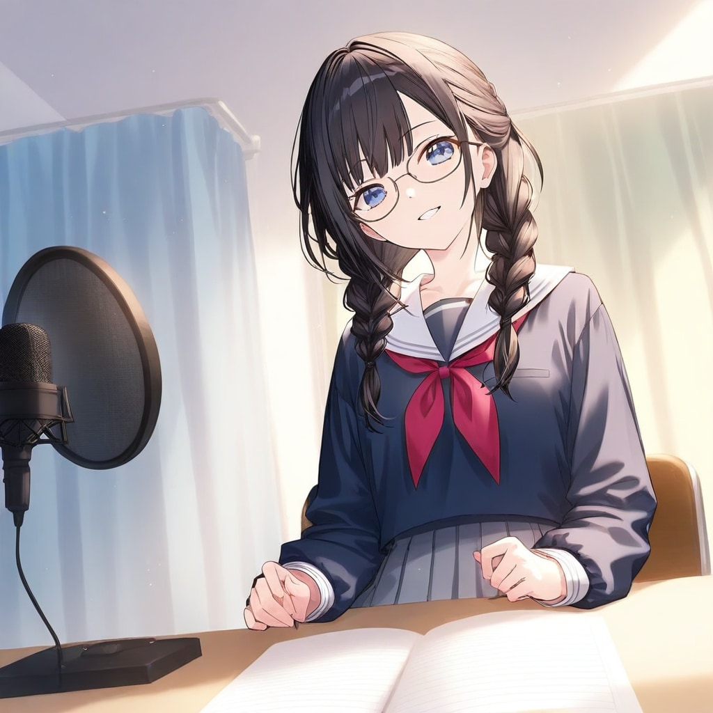 放送中の女の子