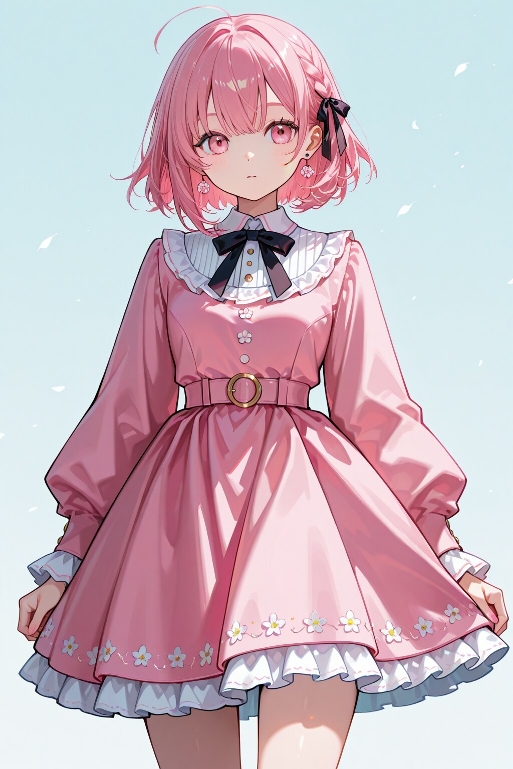 ピンク色のワンピースを着た少女