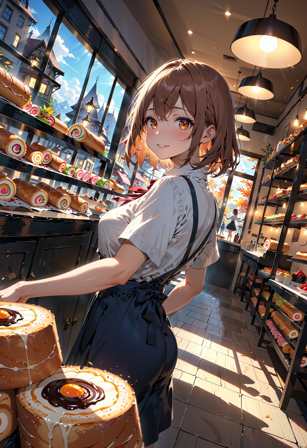 今日は秋のロールケーキの日