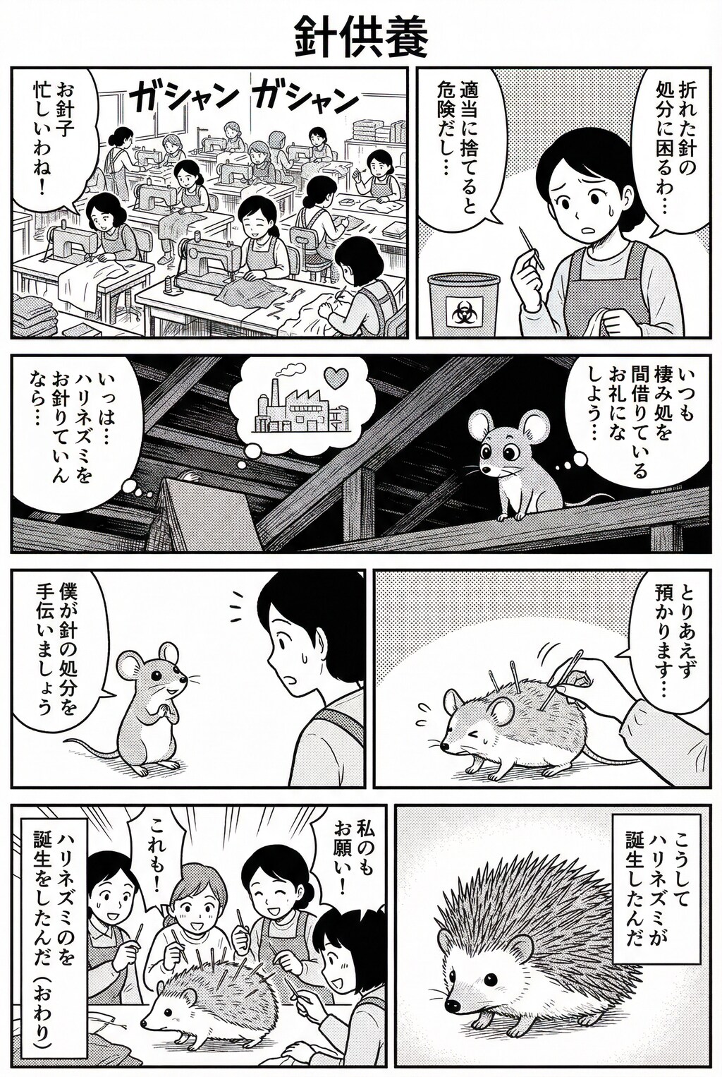 針供養をしたネズミ