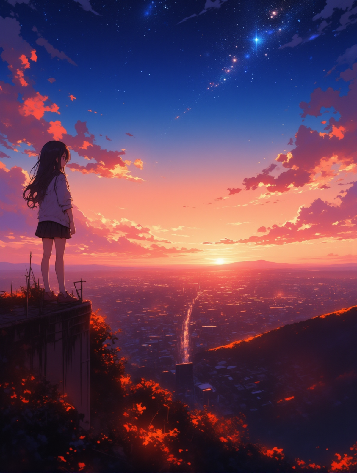 秋の夕日_1 | の人気AIイラスト・グラビア