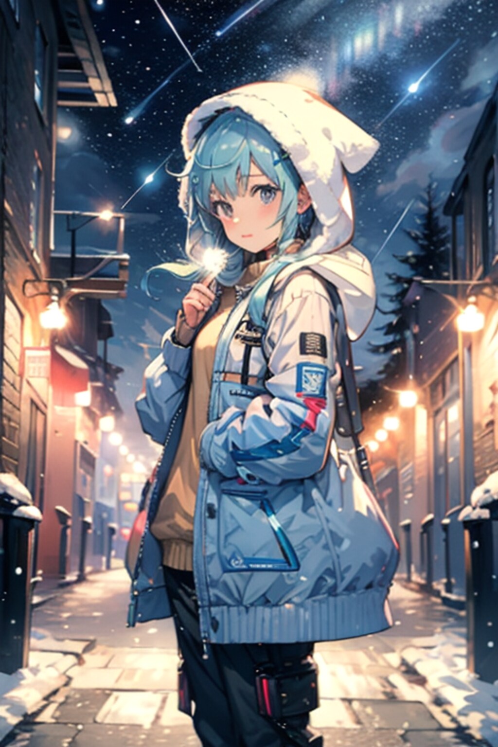 星の降る町の雪景色