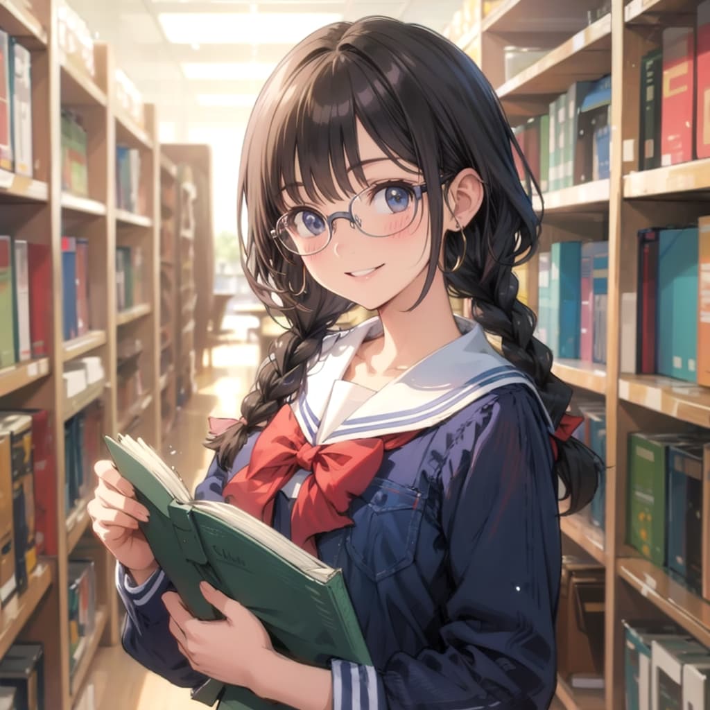 王道三つ編み眼鏡は図書室にいる。