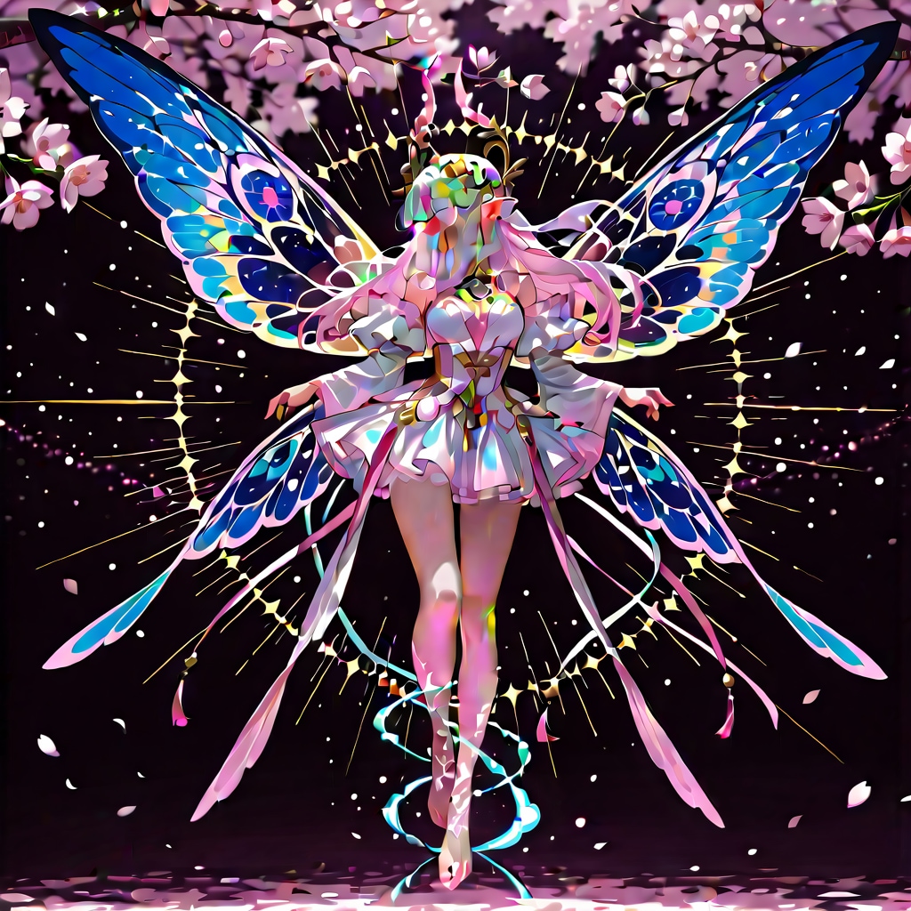 桜より生まれた自分が判らない蝶の精霊 | の人気AIイラスト・グラビア