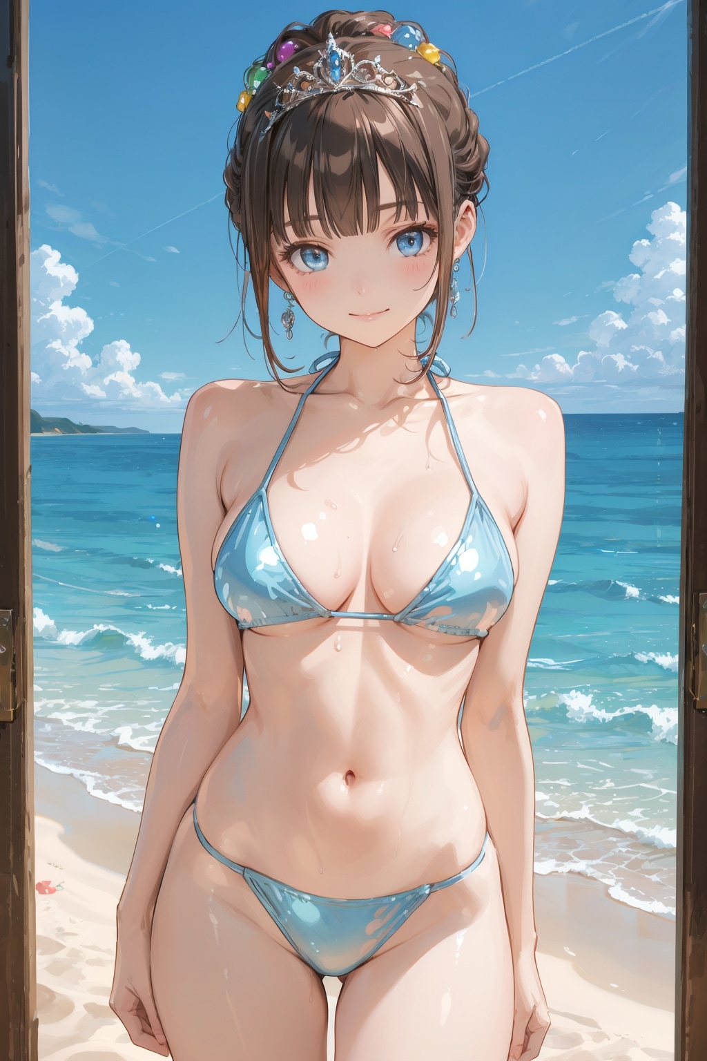 姫様 in ビーチ