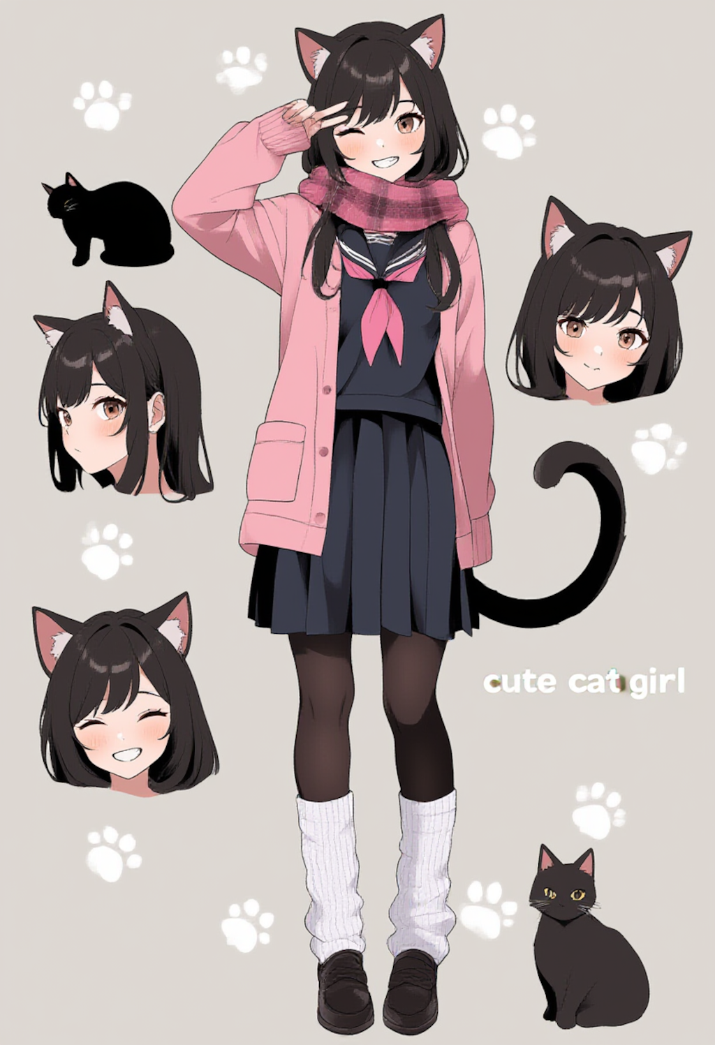 うちの子　制服組み合わせ NAI版