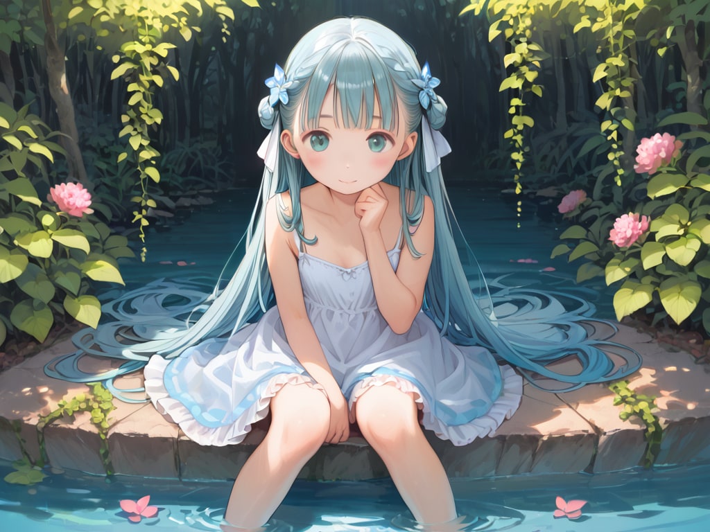 誕生石を擬人化【アクアマリン】（8枚）