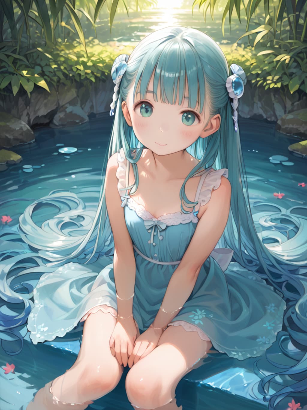 誕生石を擬人化【アクアマリン】（8枚）