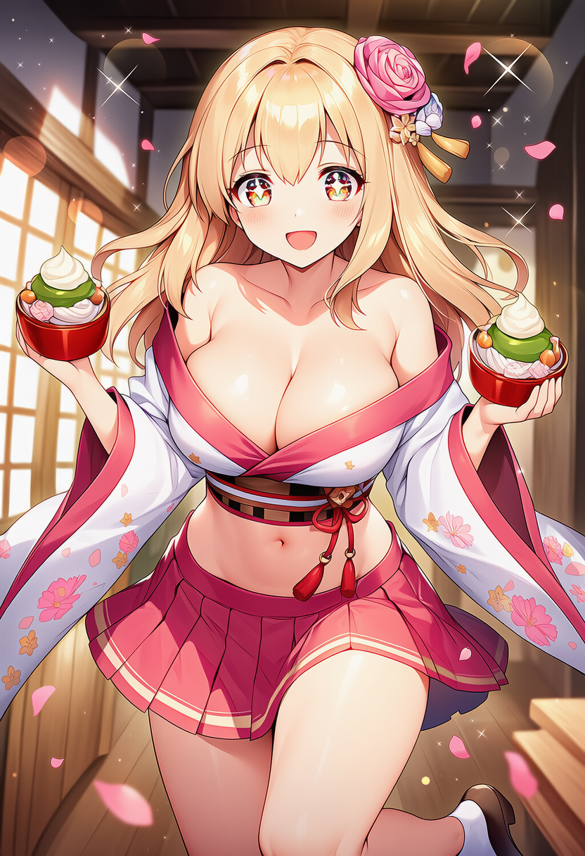 金髪和風少女