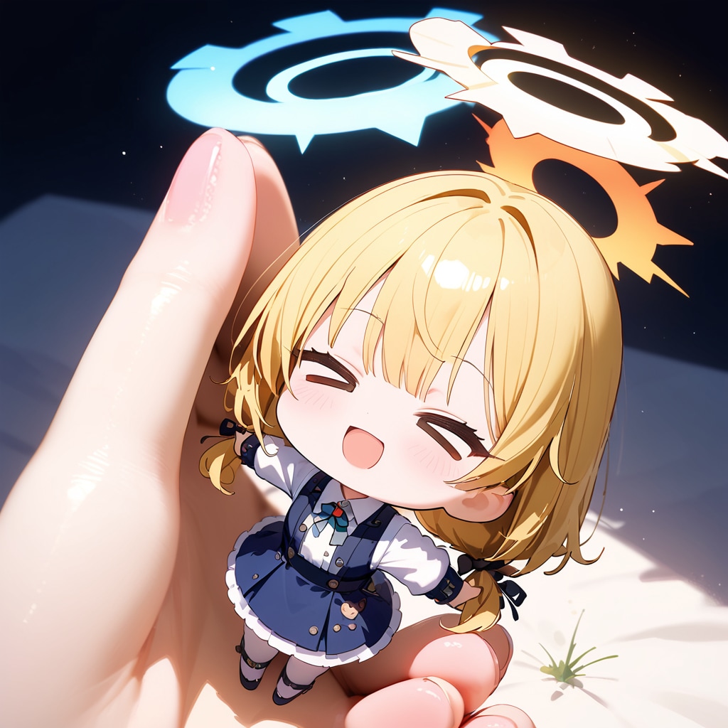 ちびちゃんを、左手に乗せて。 | の人気AIイラスト・グラビア