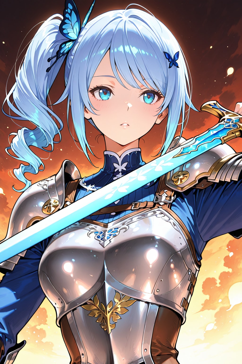 魔法剣士のupper body shot